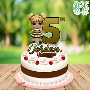 Lol Surprise Queen Bee Birthday Cake Topper Template Printable Instant Download