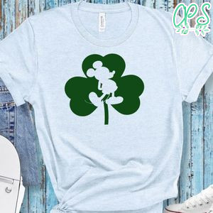 St Patrick's Day Mickey in shamrock PNG file template