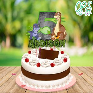 Land before time Birthday Cake Topper Template Printable Instant Download