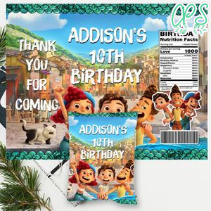 Disney Pixar Luca Chip Bag Digital File Printable Instant Download