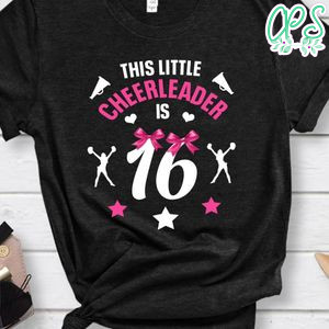 The Little Cheerleader Birthday Tee PNG file template for Girl