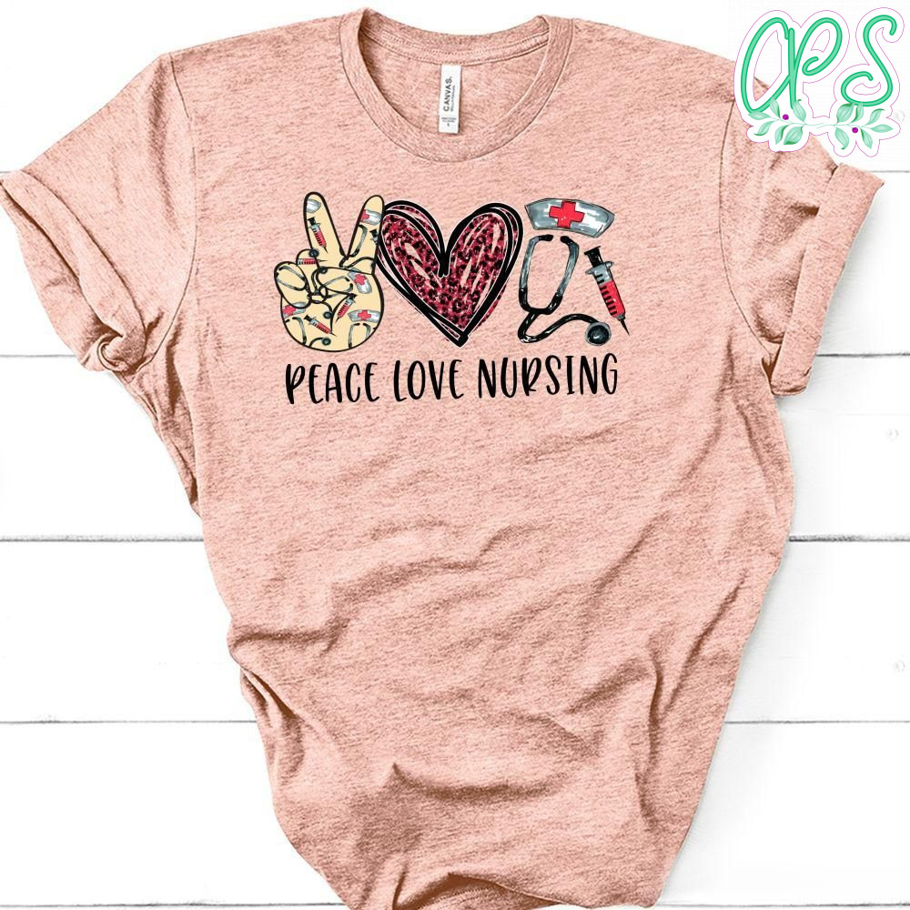 Peace Love Nursing PNG file template