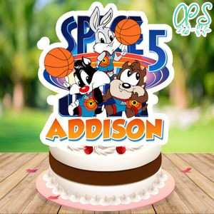 Baby Space jam Birthday Cake Topper Template Printable Instant Download