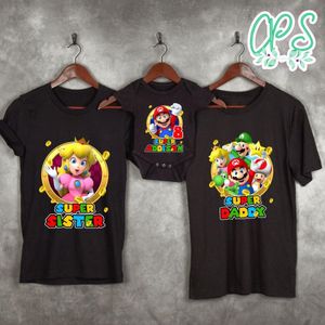 Super Mario Bros family birthday shirts