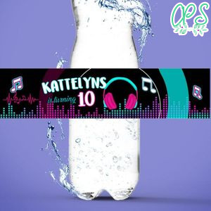 Tiktok Birthday Water Bottle Label Template to Print at Home Instant Download