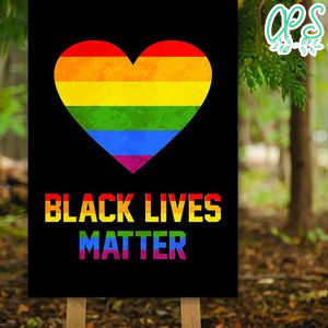 Black Lives Matter Pride Tolerance Rainbow Outdoor Sign Template to Print at Home Instant Download