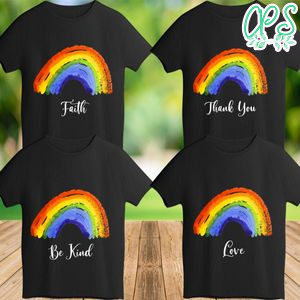 Rainbow thank you faith love be kind hope believe Shirts PNG files Printable Instant Download