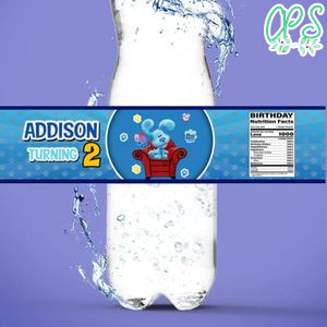 Blues clues Water Bottle Label Template to Print at Home Instant Download