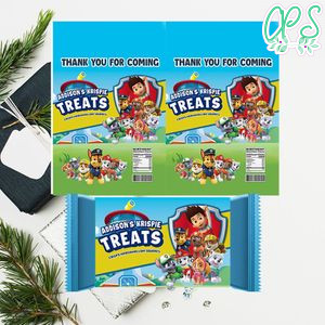 Paw Patrol Rice Krispie Treat Digital File Template Instant Download