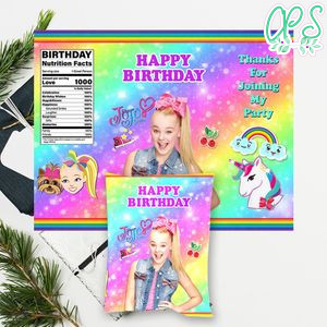 Jojo Siwa Chip Bag Digital File Printable Instant Download