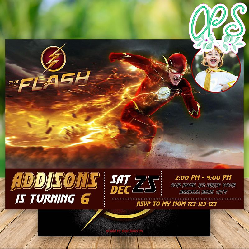 Editable Flash Invitation With Photo Instant Download | CustomPartyShirts