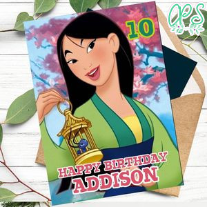 Disney Mulan Happy Birthday Card