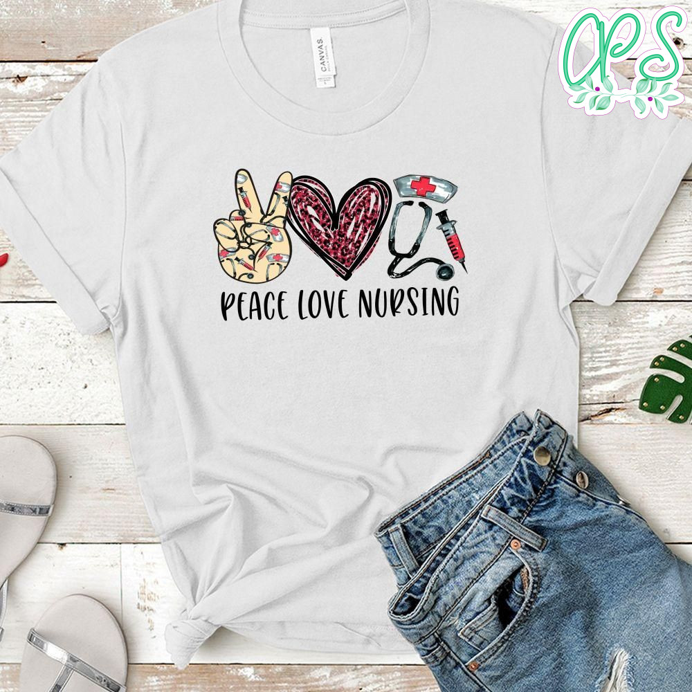 Peace Love Nursing PNG file template