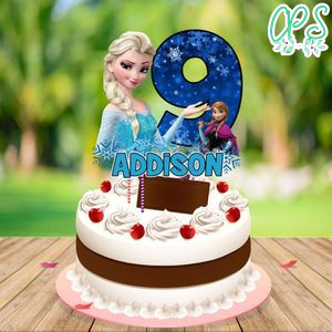 Frozen 2 Elsa Birthday Cake Topper Template Printable Instant Download