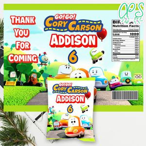 Go go cory carson Birthday Chip Bag Digital File Instant Download