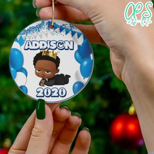 Boss Baby African American Christmas Acrylic Ornament Gift