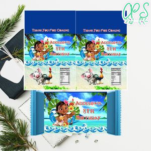 Baby Moana Candy Wrapper Digital File Printable Instant Download