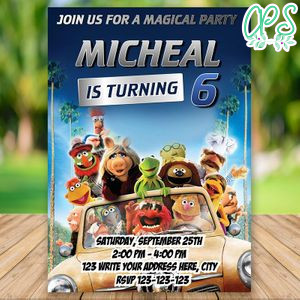 Editable Baby Muppets Party Invitation Digital File