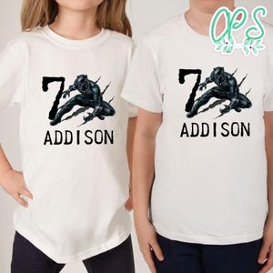 Custom Black Panther 5th Birthday Shirt for Boy