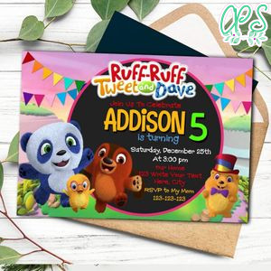 Ruff Ruff Tweet Invitation Template to Print at Home Instant Download