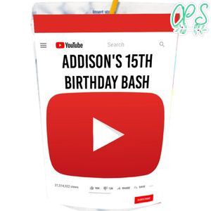 Youtube Capri Sun Labels Digital File Printable Instant Download