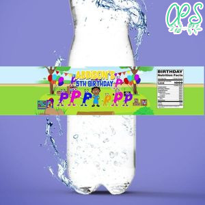 Akili and Me Water Bottle Label Template to Print at Home Instant Download