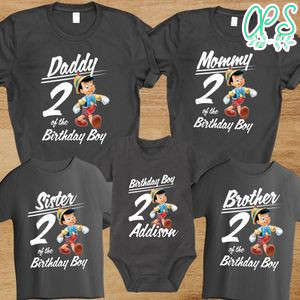 Pinocchio Birthday Family Trip Vacation T-Shirt