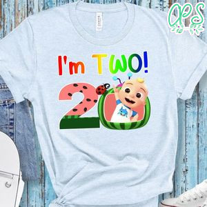 Cocomelon JJ I'm Two Birthday PNG file template for Kid