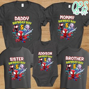 Spidey and his amazing friends Birthday Family Trip Vacation T-Shirt