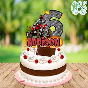 Quad Bike Birthday Cake Topper Template Printable Instant Download