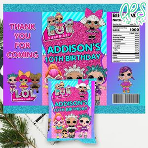 Lol Surprise Dolls Birthday Chip Bag Digital File Printable Instant Download
