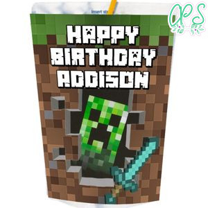Minecraft Juice Pouch Labels Digital File Printable Instant Download