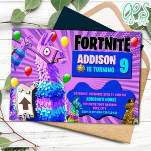 Loot Gamer invitation Customizable Template to Print at Home Instant Download
