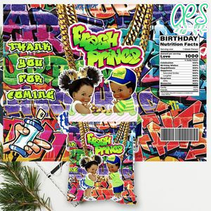 Fresh gender reveal princess Chip Bag Digital File Printable Instant Download