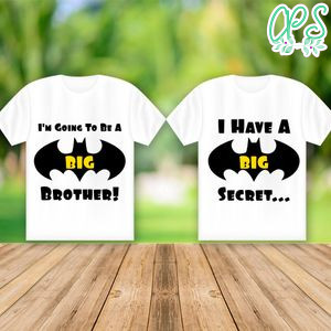 I Have A Secret, I'm Going To be A Big Brother Iron On Transfer Shirt Template Instant Download