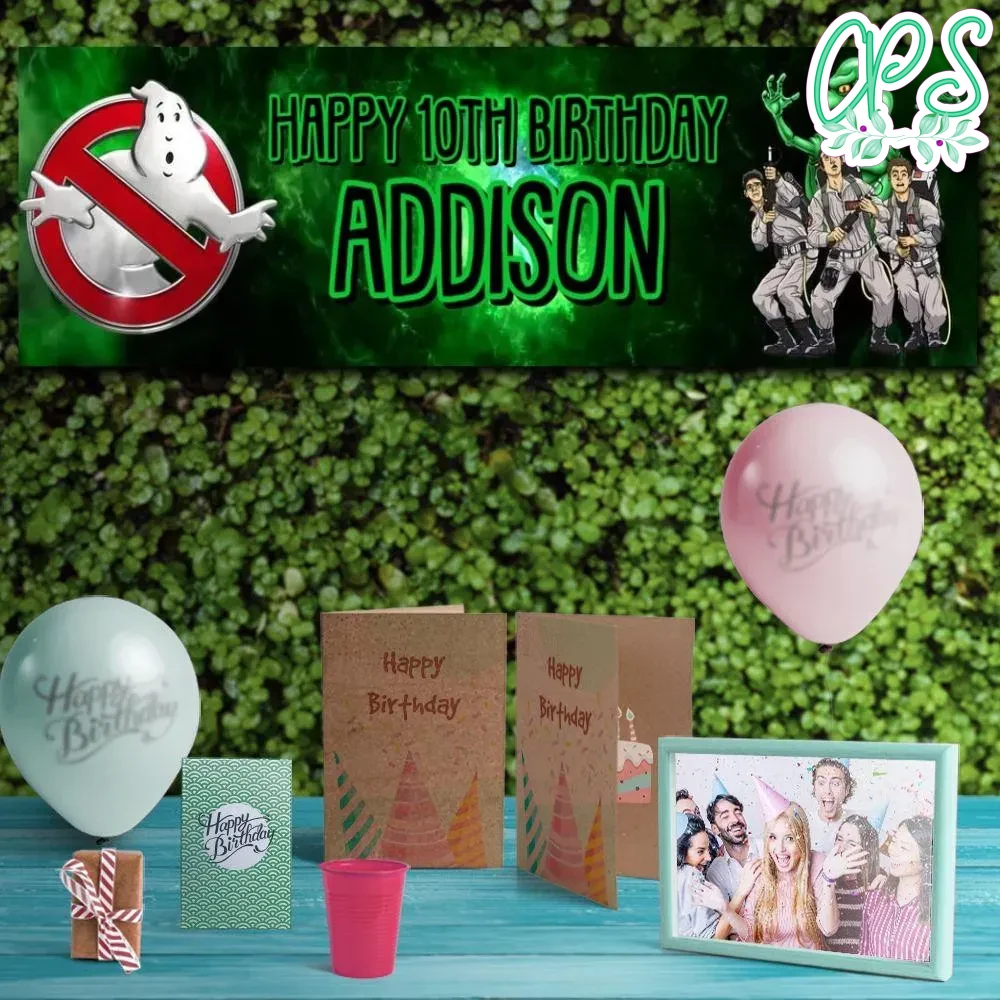 Ghostbusters Birthday Banner Printable Instant Download | Partyinvitedesign