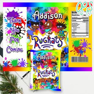 African American Rugrats Birthday Chip Bag Digital File Instant Download