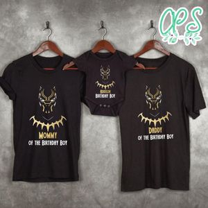Black Panther Birthday Family Matching Party Shirts