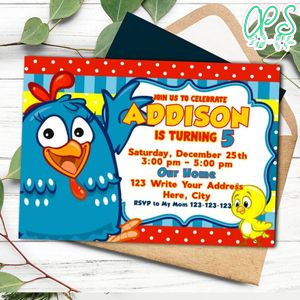 Gallina pintadita Invitation Template to Print at Home Instant Download
