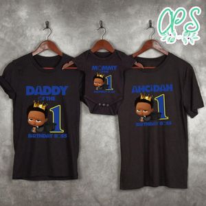 African American Boss Baby Family Matching Birthday Shirts