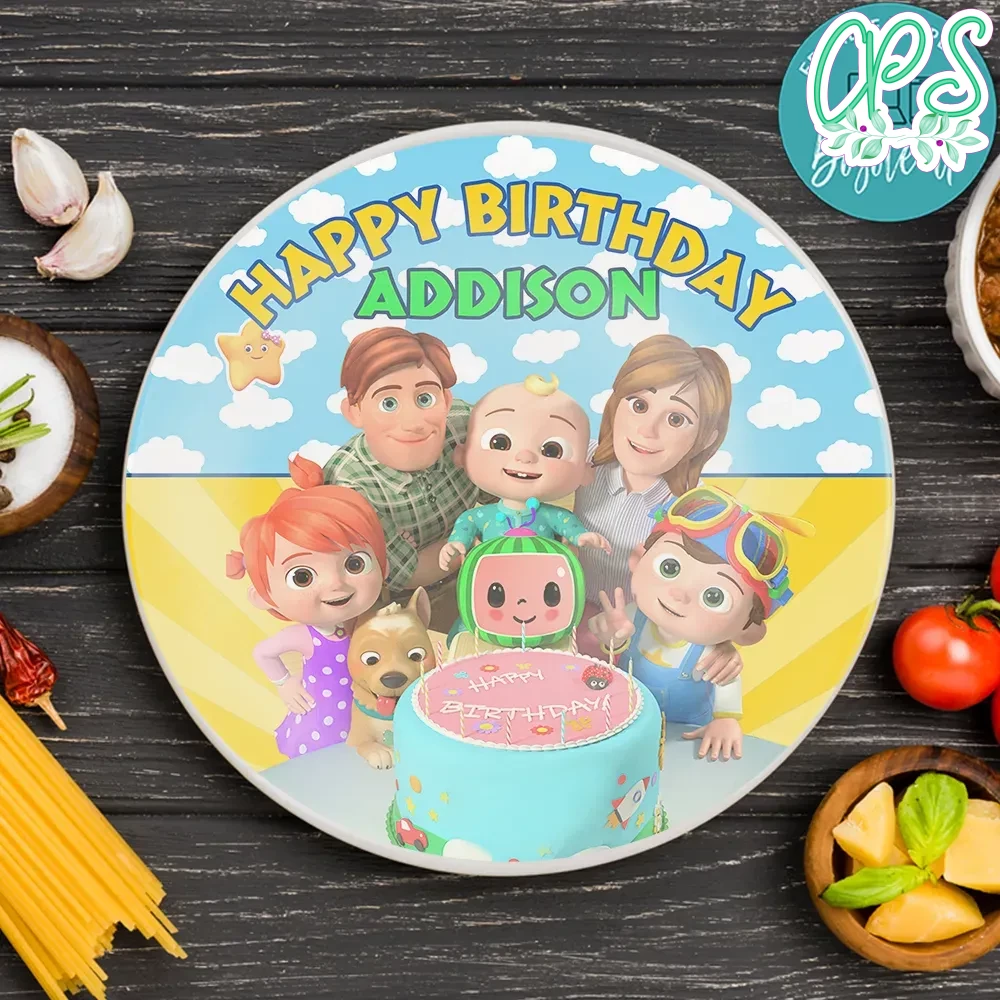 Cocomelon Paper Party Plates Digital File Printable DIY | Partyinvitedesign