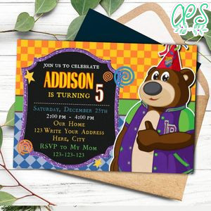 John's incredible pizza Invitation Customizable Template Instant Download