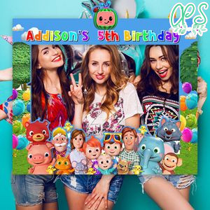 Cocomelon Party Photo Booth Frame Digital File Printable Instant Download