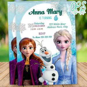 Editable Frozen Elsa 2 Birthday Invitation Instant Download