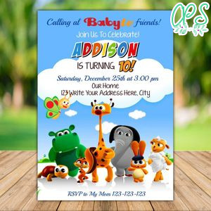 Printable Baby TV Show Party Birthday Invitation Instant Download
