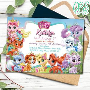 Princess Palace Pets Flyer Birthday Flyer Printable Instant Download