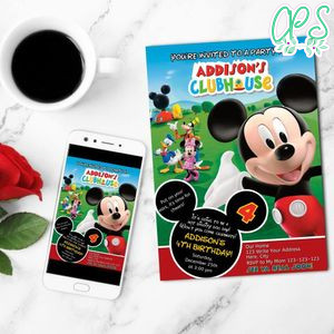 Clubhouse Invitation Customizable Template Instant Download