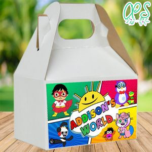 Ryan's World Gable Boxes Label Template to Print at Home Instant Download