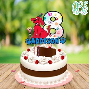 Clifford Birthday Cake Topper Template Printable Instant Download