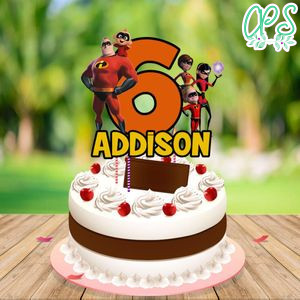 Incredibles Birthday Cake Topper Template Printable Instant Download
